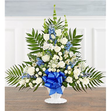 Tranquility Floor Basket&trade; - Blue & White
