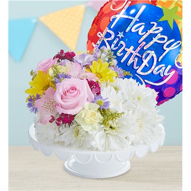 Birthday Wishes Flower Cake&reg; Cheerful Cascade(Tm)